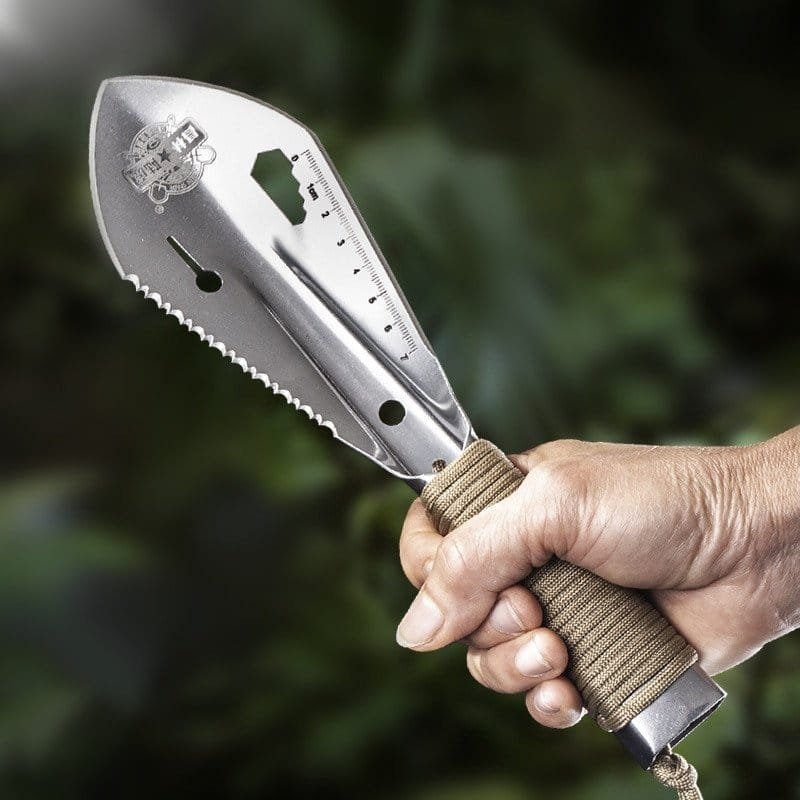 Stainless-Steel-Garden-Shovel-Spade-Multi-Tool-Weeder-With-Sawtooth-Hex-Wrench-Ruler-Digging-Trowel-Knife-20210310-044927.jpg Stainless Steel Garden Shovel Spade Multi Tool - Image 1